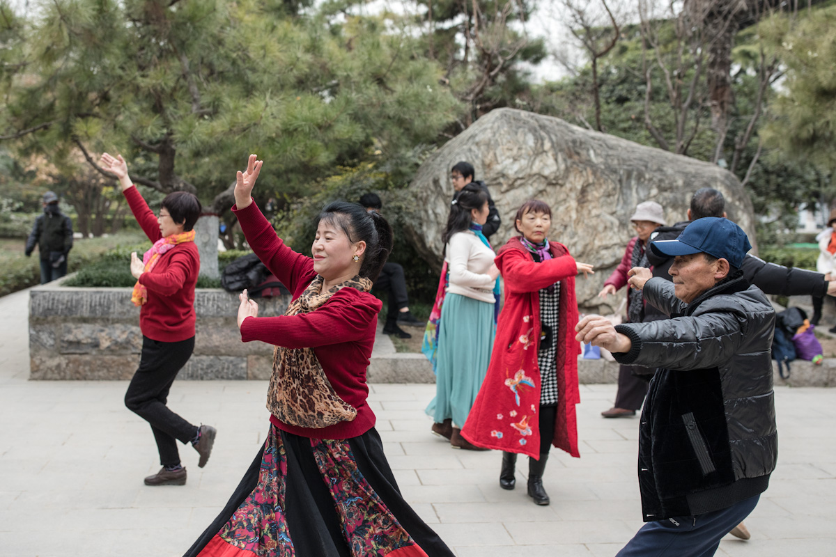 Tanz im Lianhu Park. Xi'an - Shaanxi - China