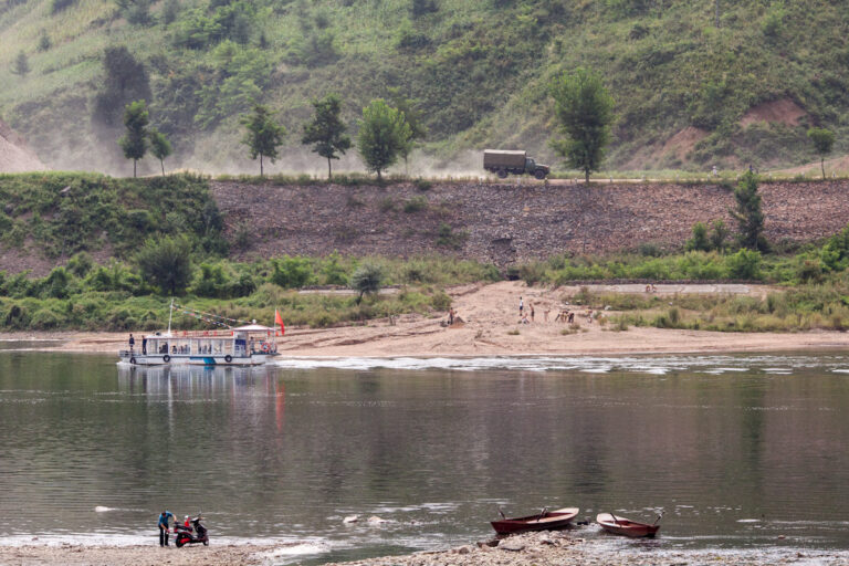 Jian Jilin China River Fluss Yalu Grenze Border Nordkorea North Korea