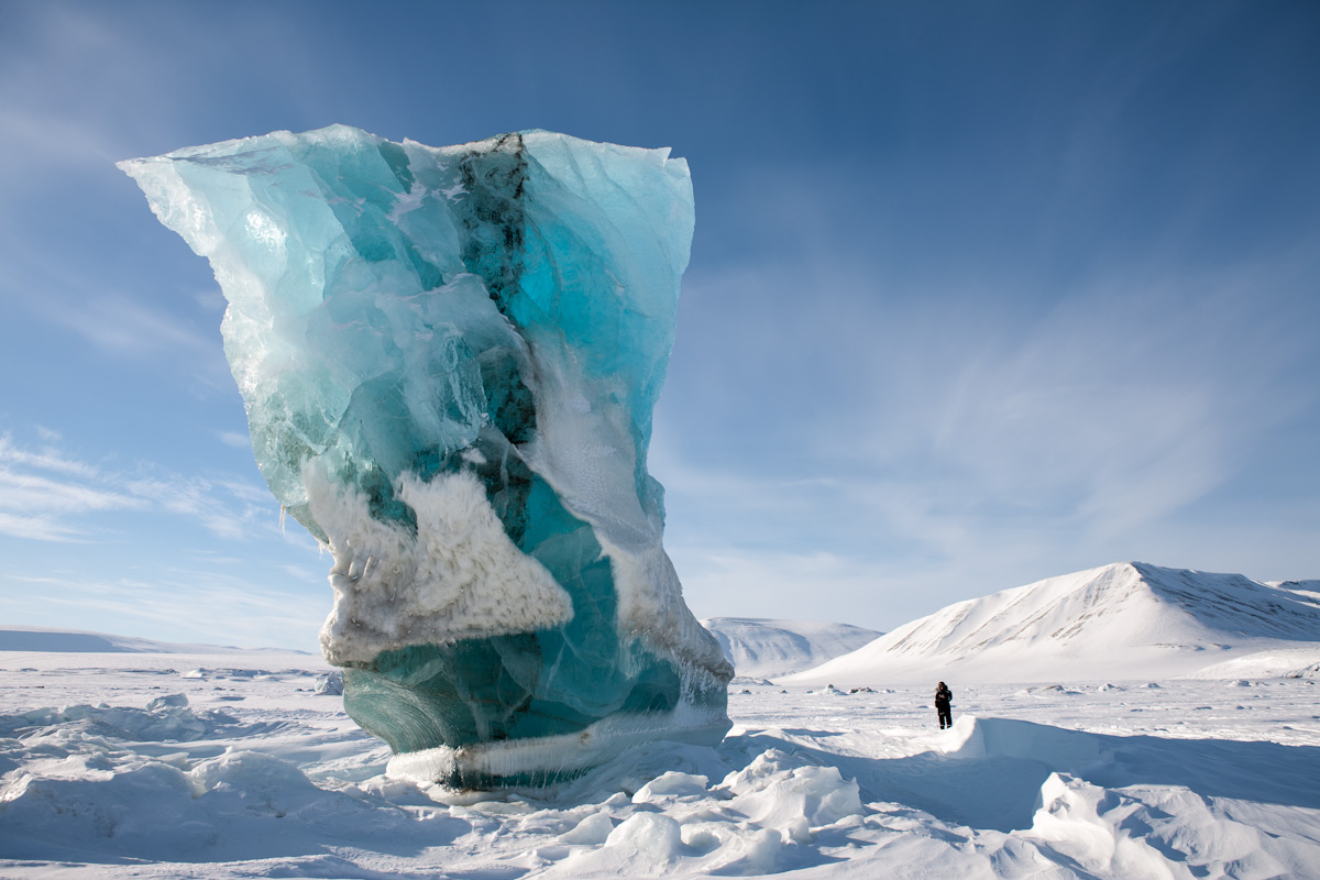 Arctic Arktis Svalbard Spitzbergen Iceberg Eisberg Ice Eis Snow Schnee Eastcoast Ostküste Storfjord Sabine-Land